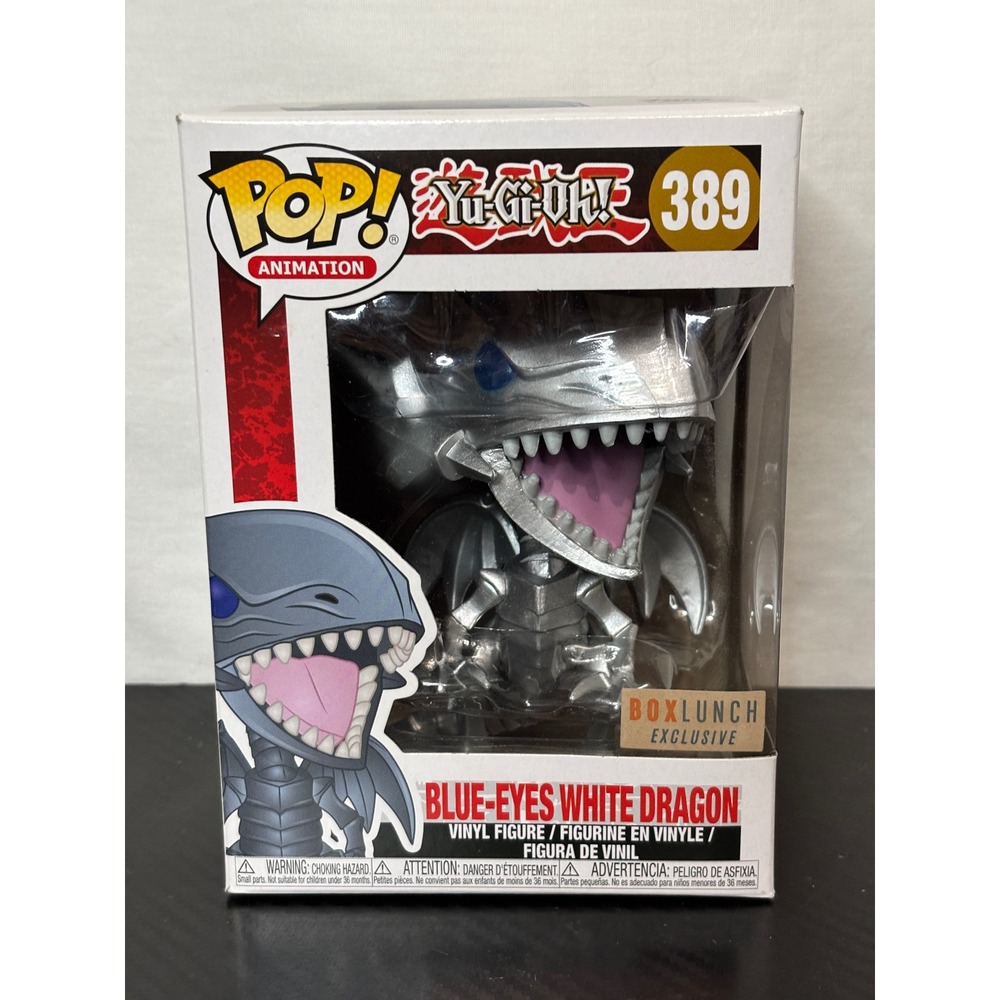 Funko Pop Yu-Gi-Oh Blue-Eyes White Dragon #389 BoxLunch Exclusive Silver